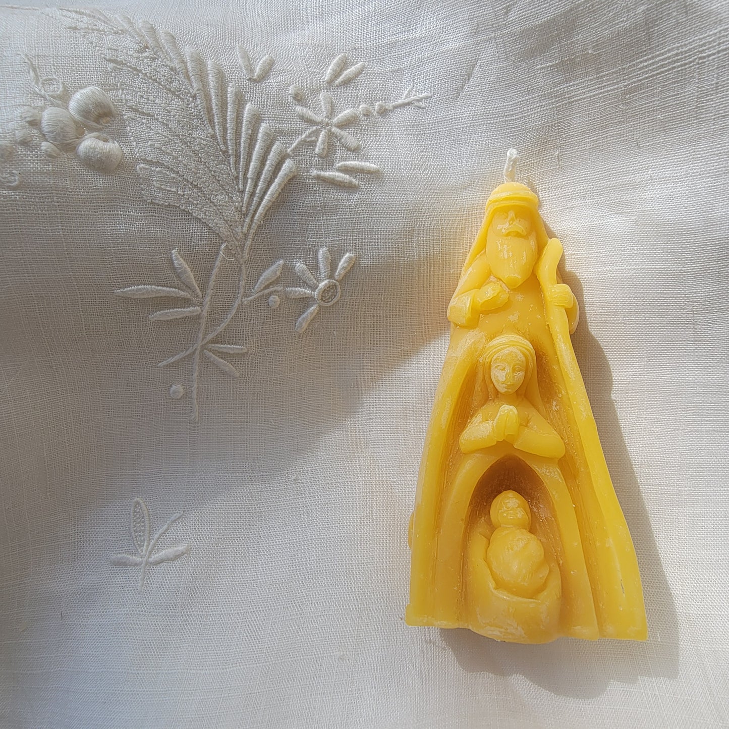In His Hands - Nativity | Christmas Beeswax Candle