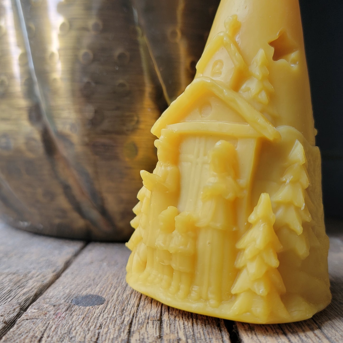 Carolers Cone | Christmas Beeswax Candle