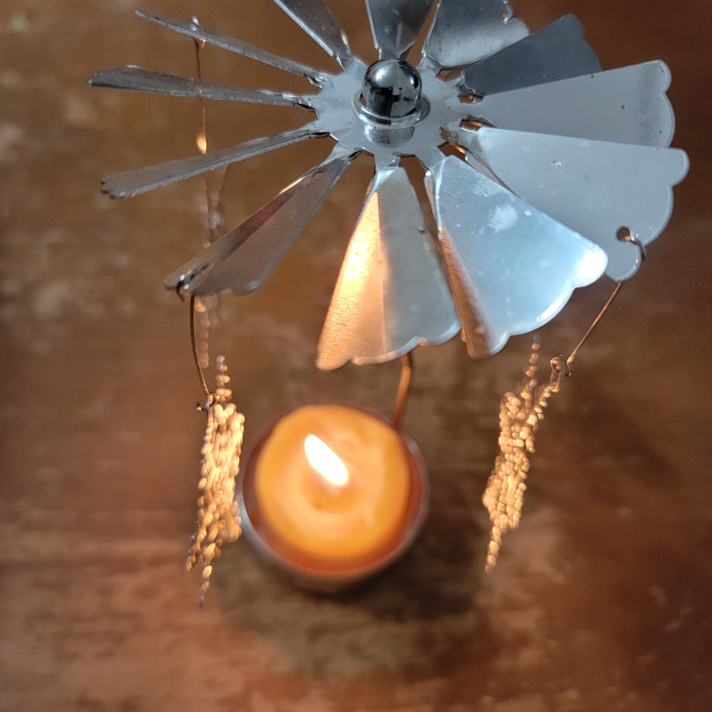 Snowflake Tea Light Carousel | Holiday Candle Spinner