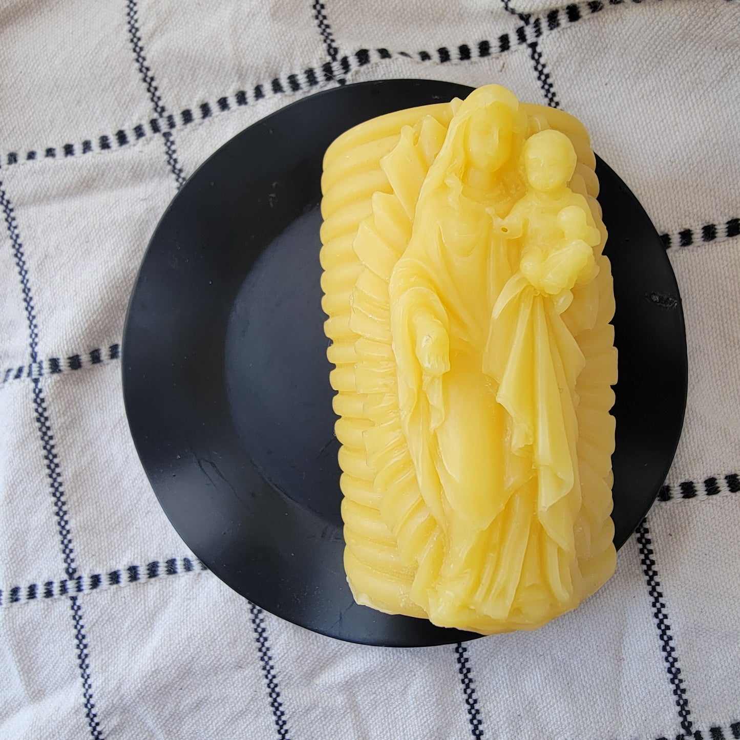 Holy Madonna Pillar | Beeswax Candle