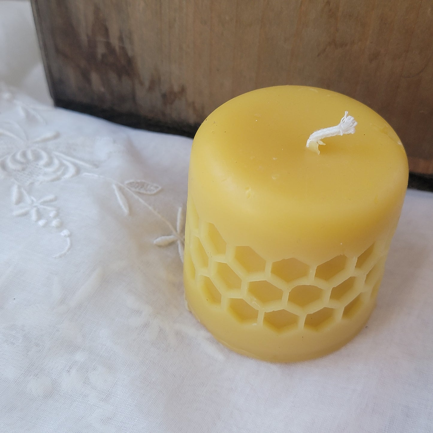 Gift Basket Honeycomb Votive | Beeswax Candle