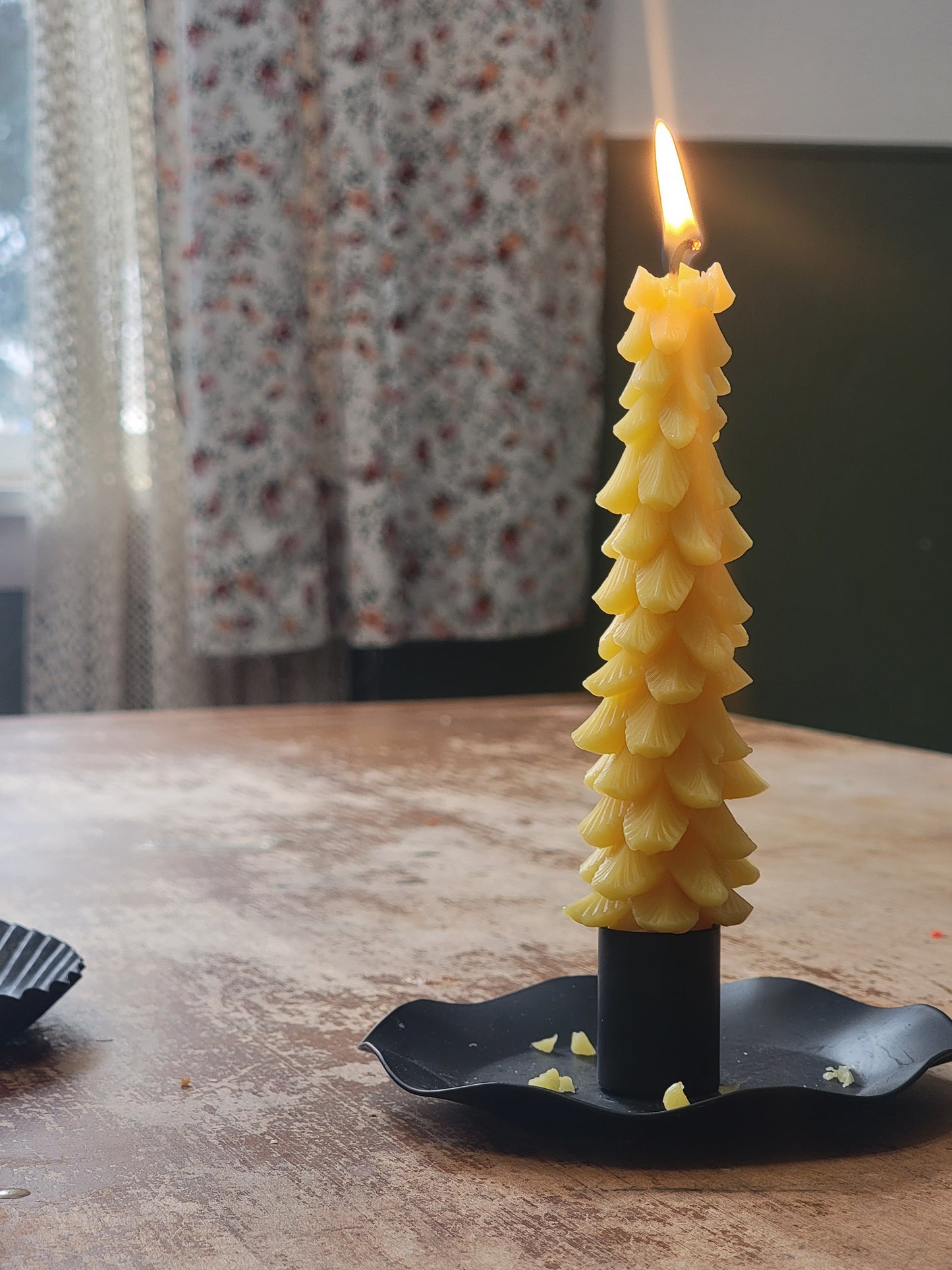 Evergreen Tree Tapers - Set of 2 | Beeswax Candles