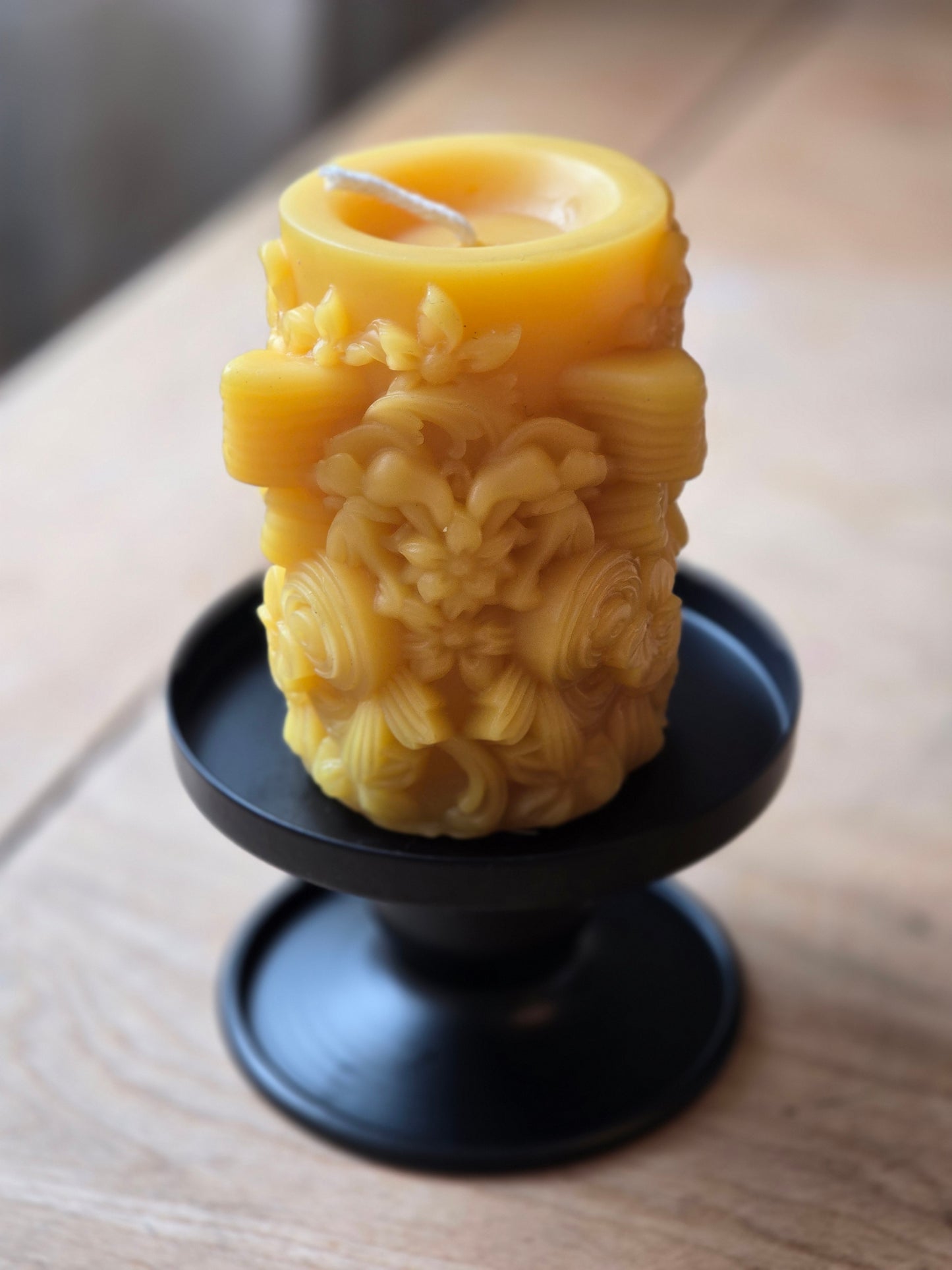 Butterfly Garden Pillar | Beeswax Candle