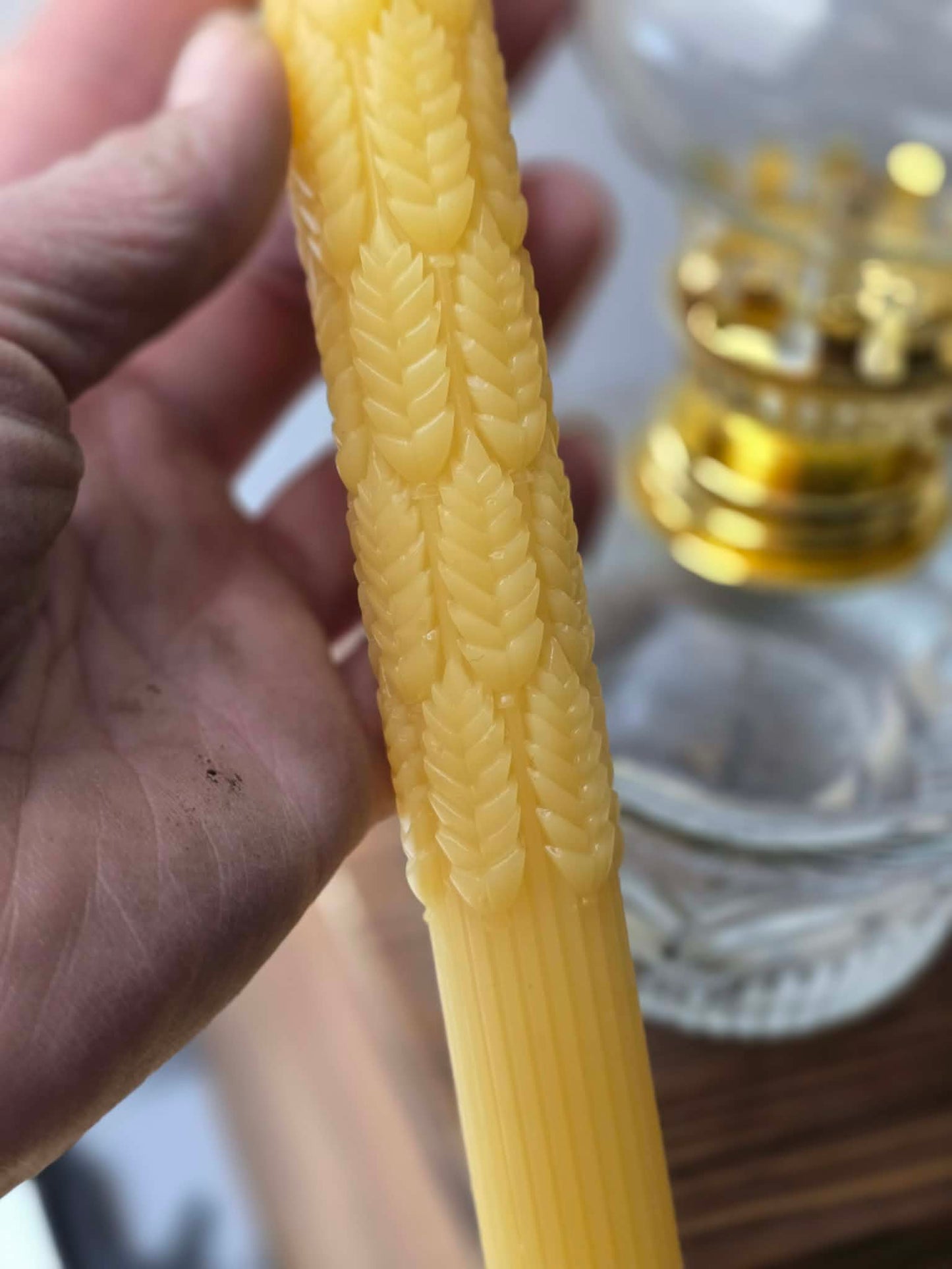 Eternal Wheat Tapers - Set of 2 | Beeswax Candles