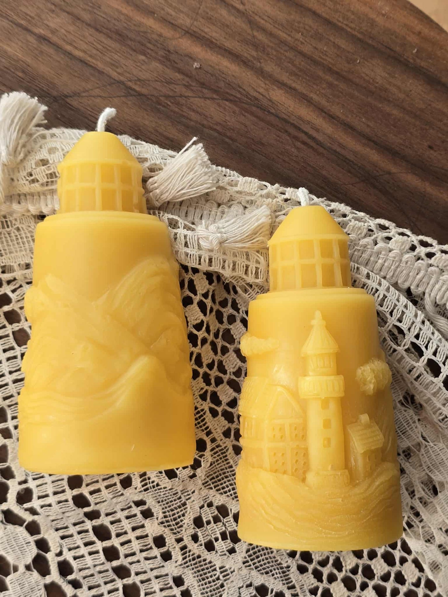 Seaside Village | Lighthouse Beeswax Candle