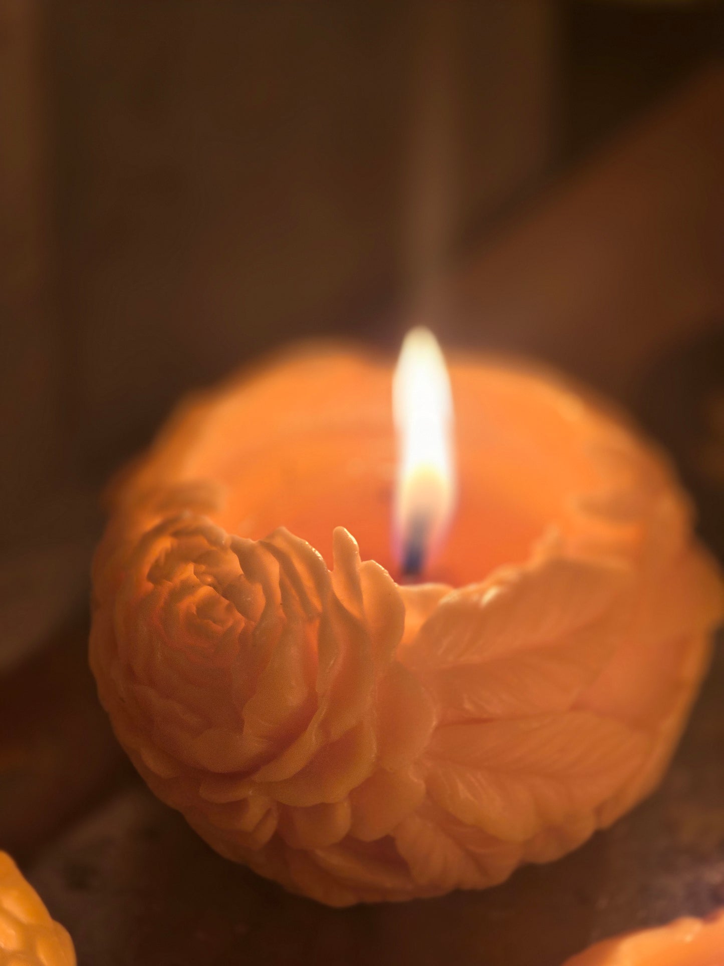 David's Rose | Floral Beeswax Candle