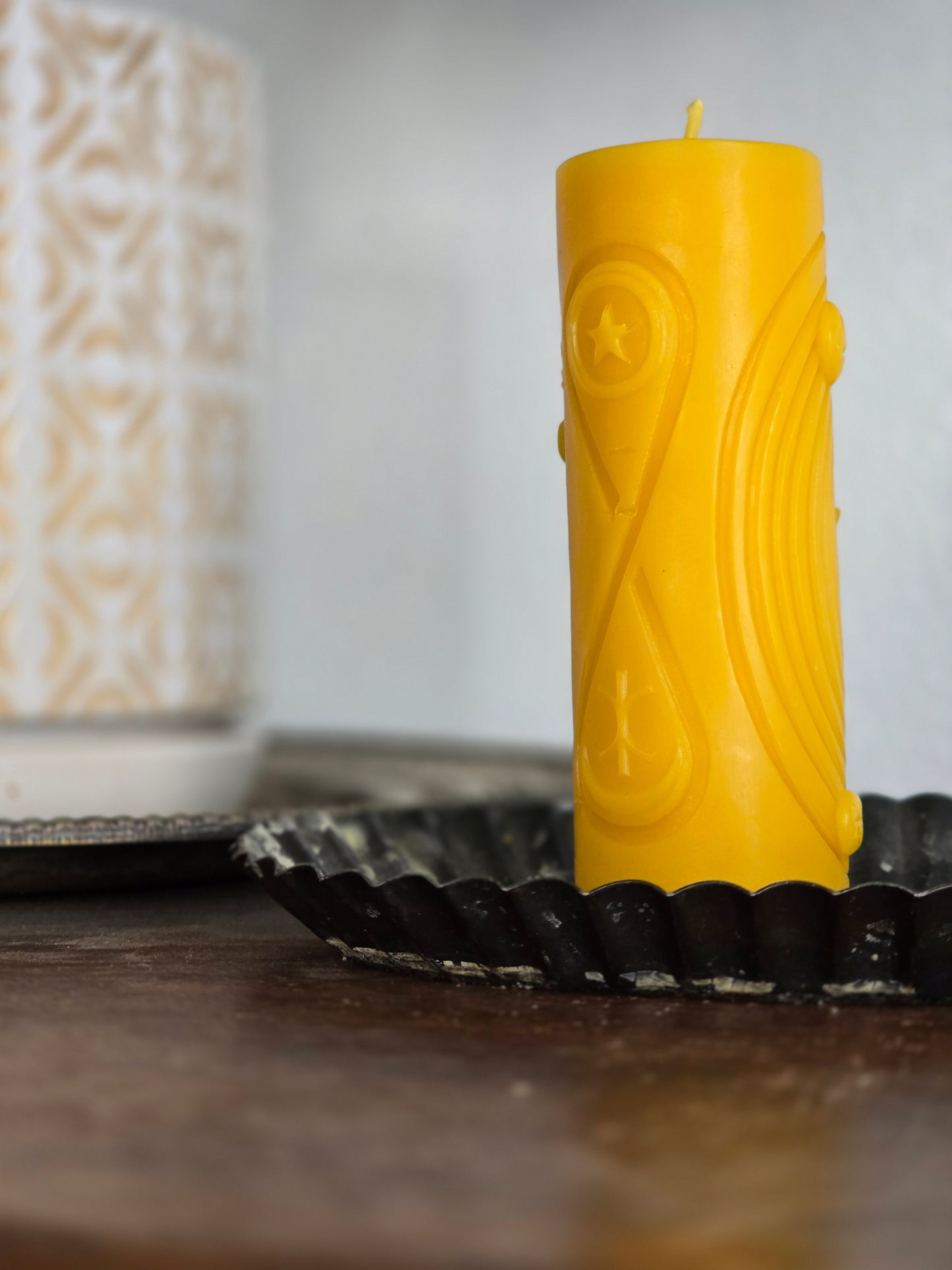 Eternal Star Pillar | Beeswax Candle
