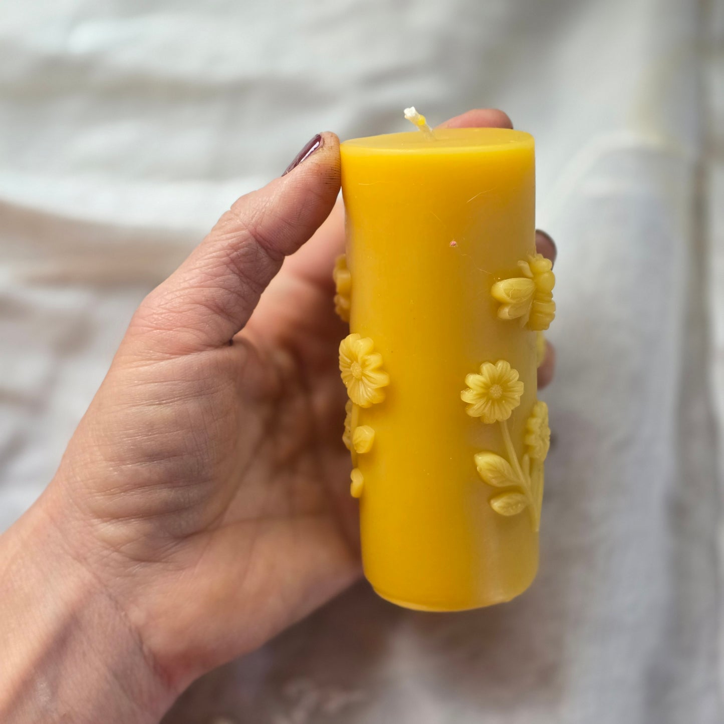 Bee-utiful Pillar | Beeswax Candle