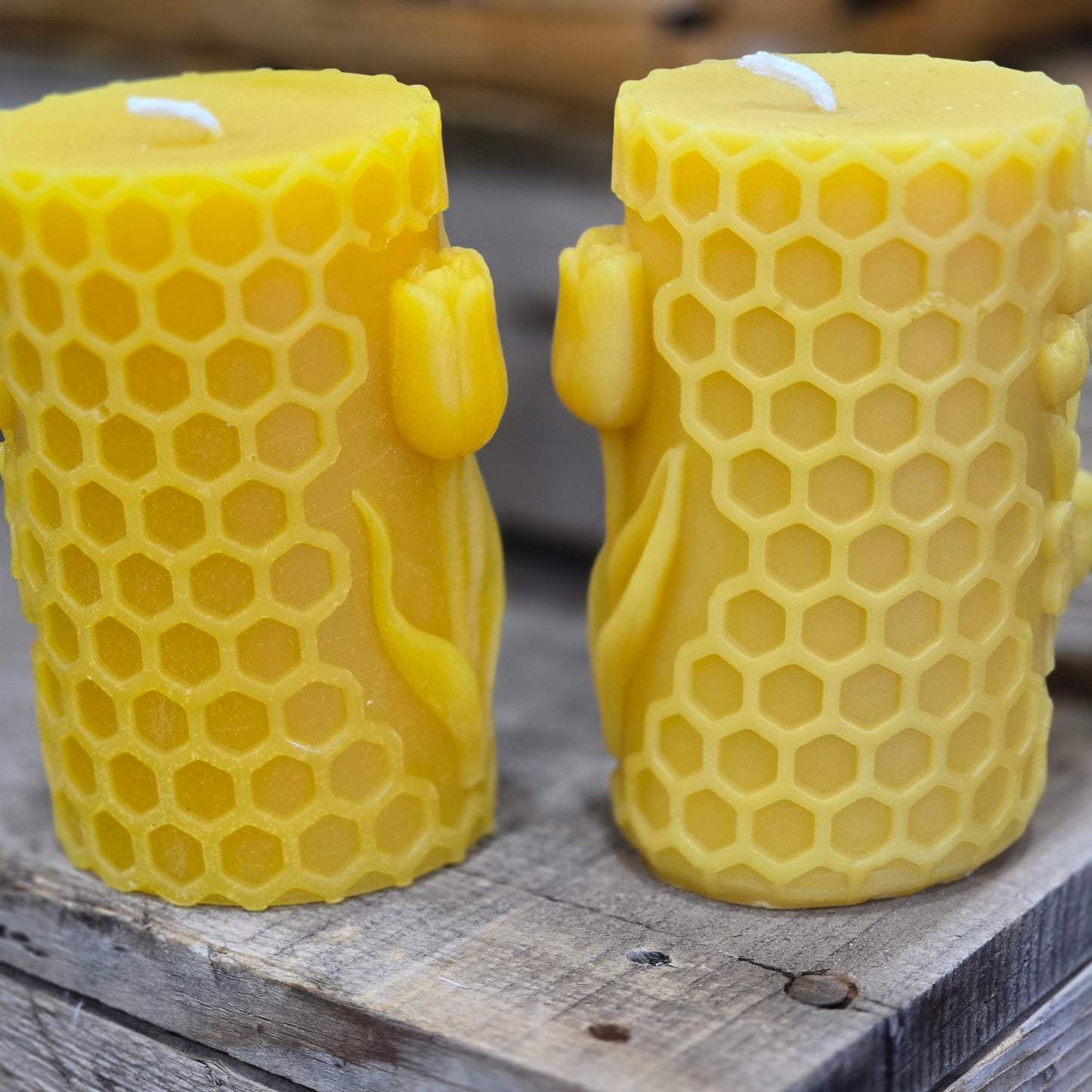Pollinator Party Pillar | Beeswax Candle