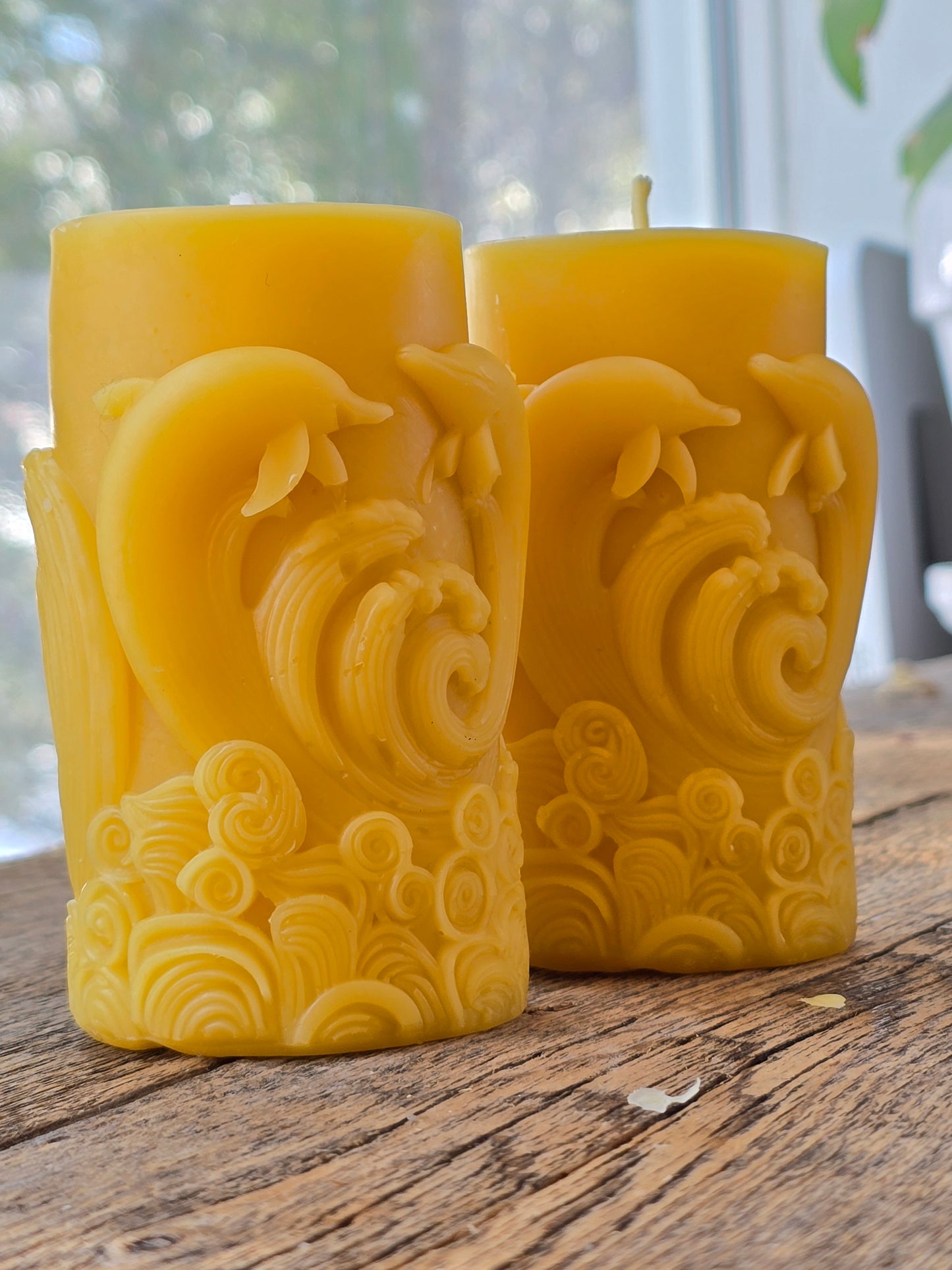 Dolphin Pillar | Beeswax Candle