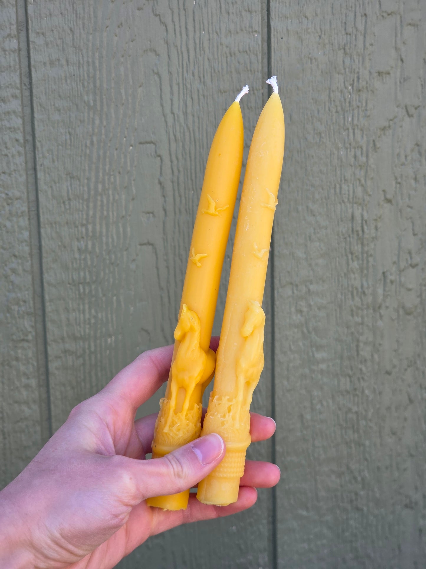 Stallion in the Sunset Tapers - Set of 2 | Beeswax Candles