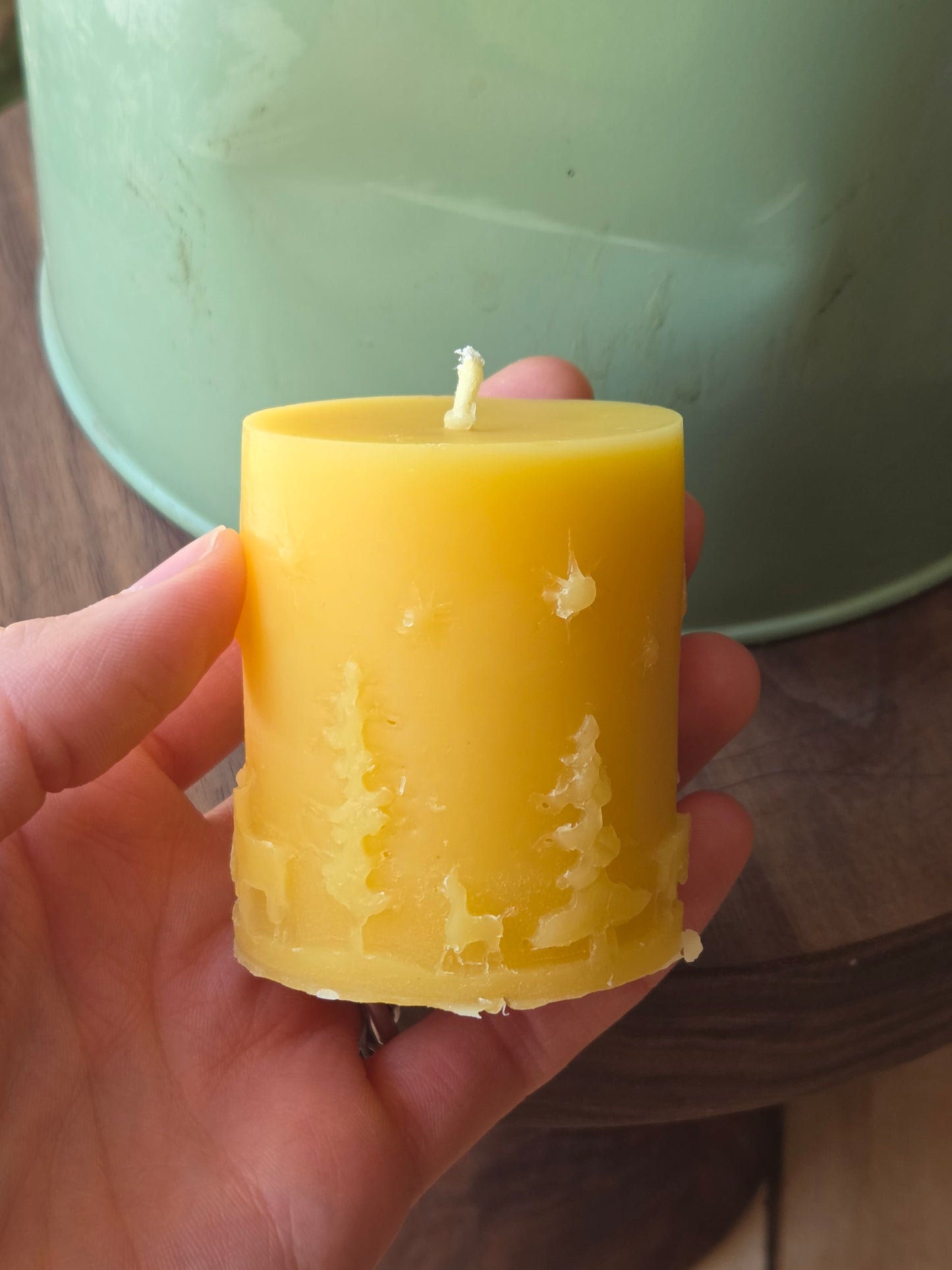 Winter Scene Pillar | Beeswax Candle