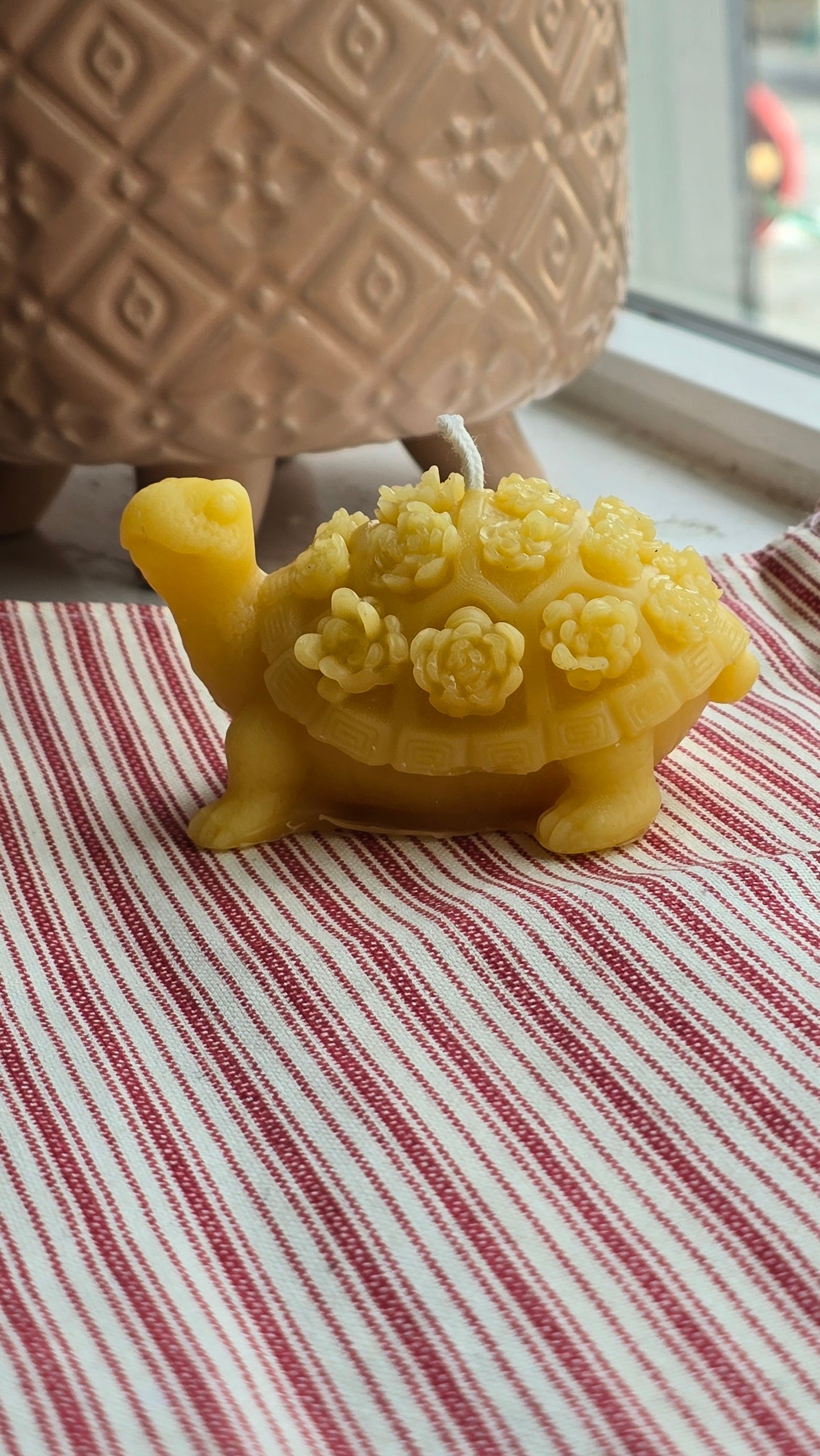 Floral Turtle | Beeswax Candle
