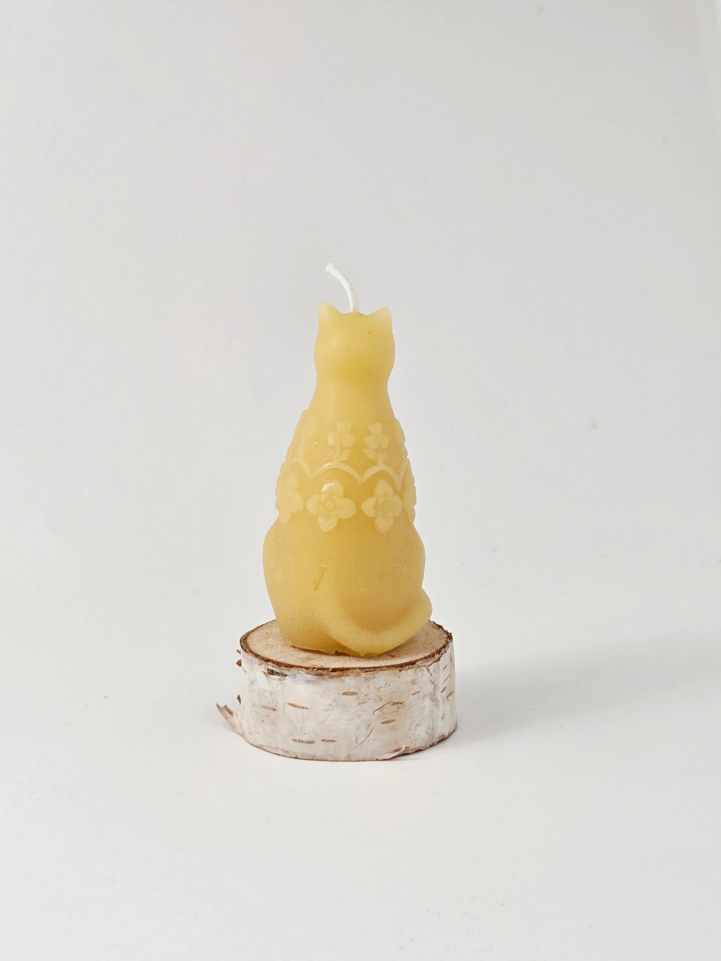 Floral Cat | Beeswax Candle