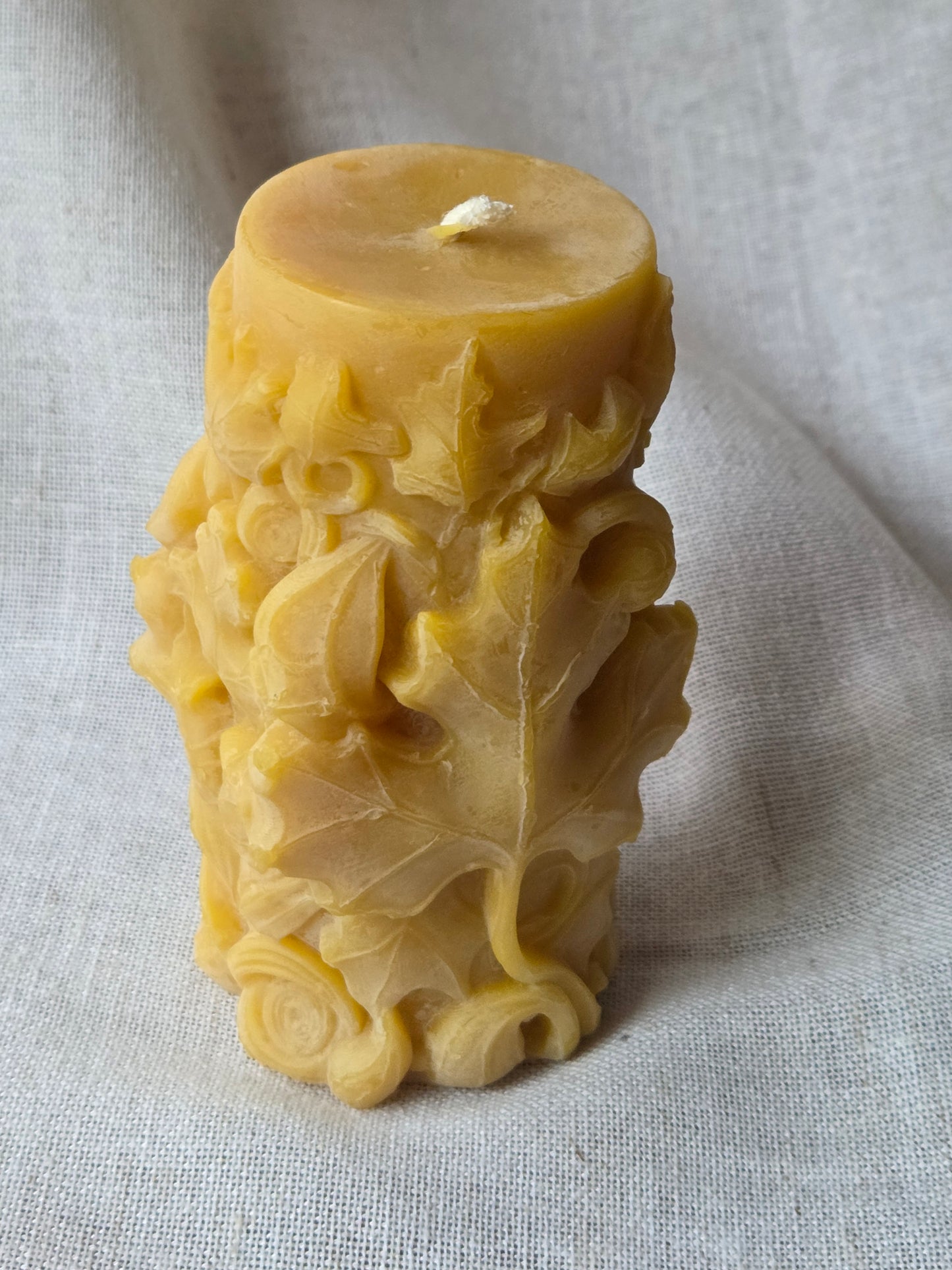 Oh Canada - Maple Leaf Pillar | Beeswax Candle