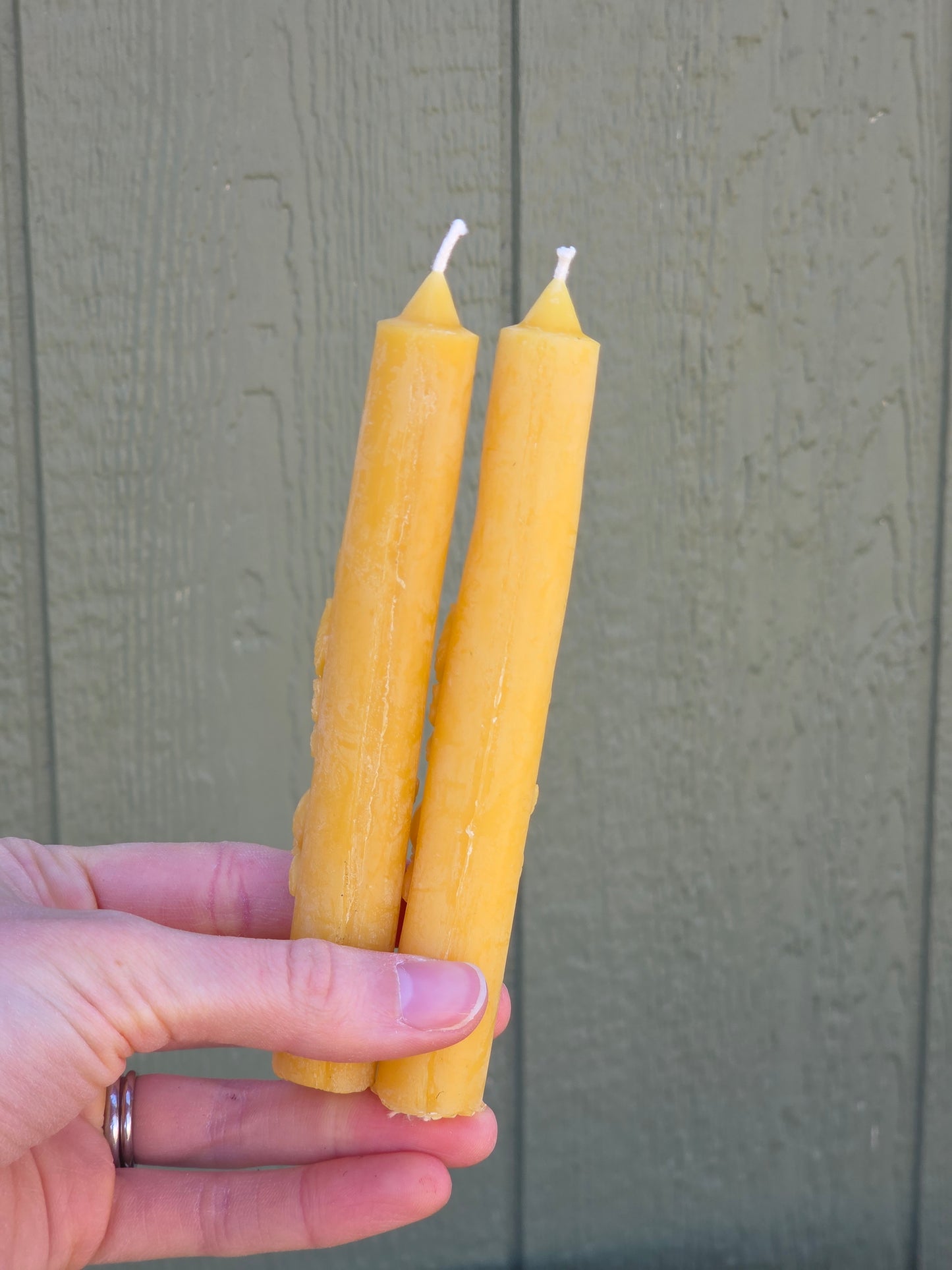 Pomegranate Mini Taper - Set of 2 | Beeswax Candles