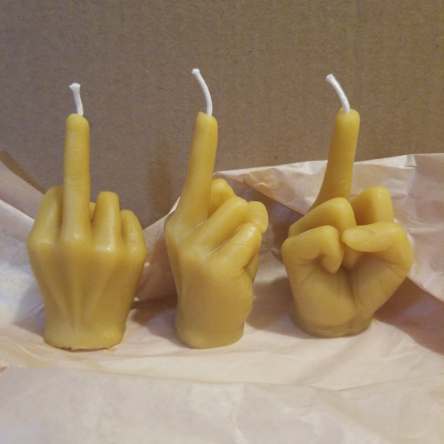 Small Bird | Middle Finger Beeswax Candle