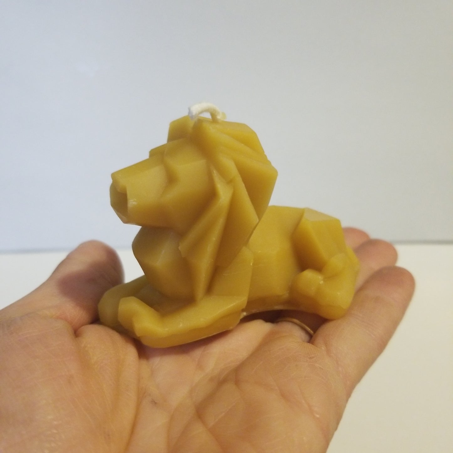Geometric Lion | Beeswax Candle
