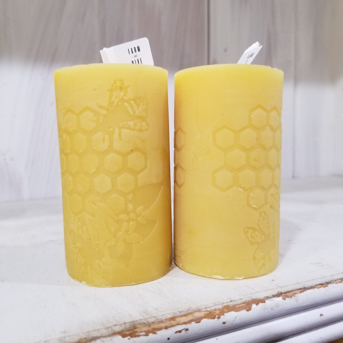 Bee Garden Pillar | Beeswax Candle