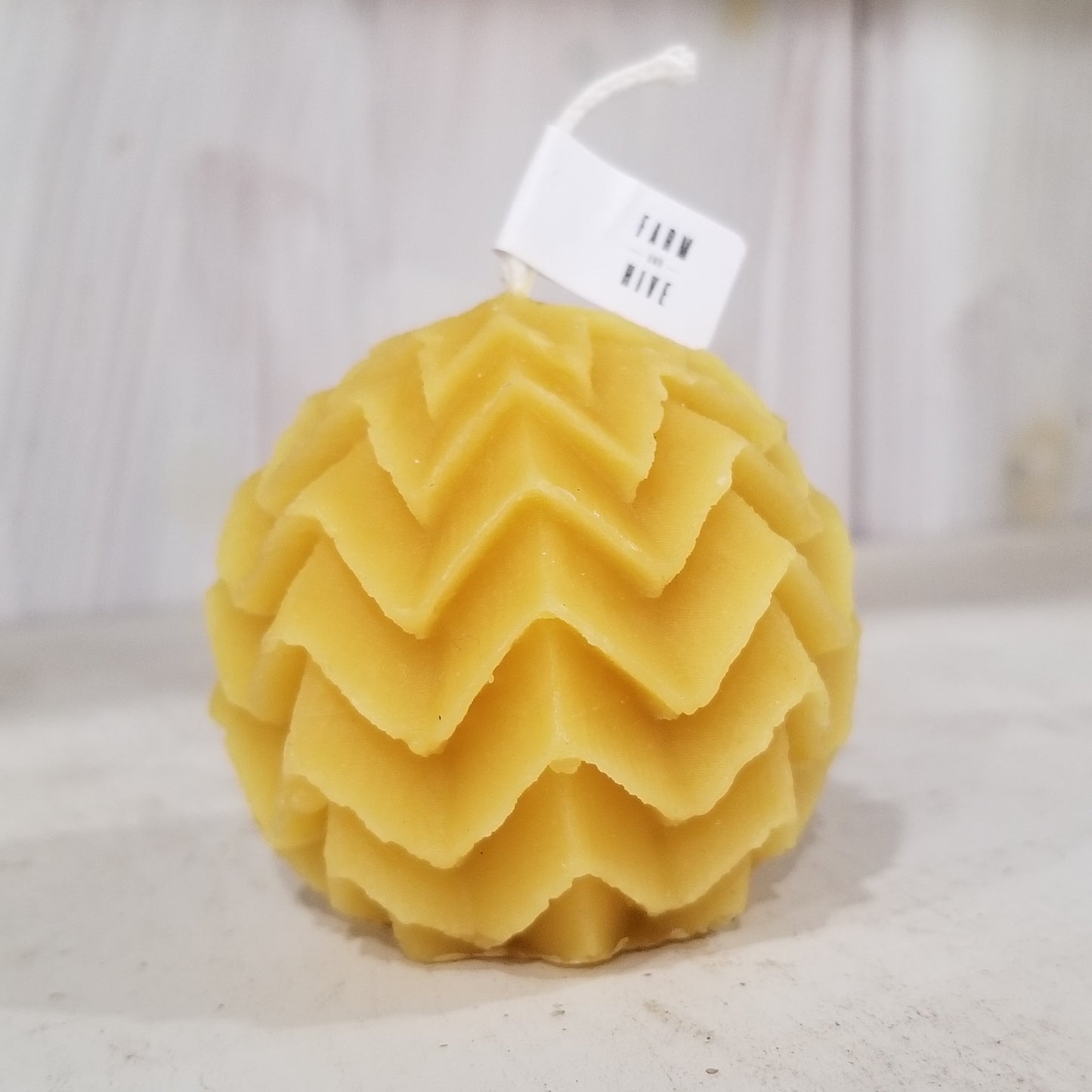 Sparkle Ball | Geometric Beeswax Candle