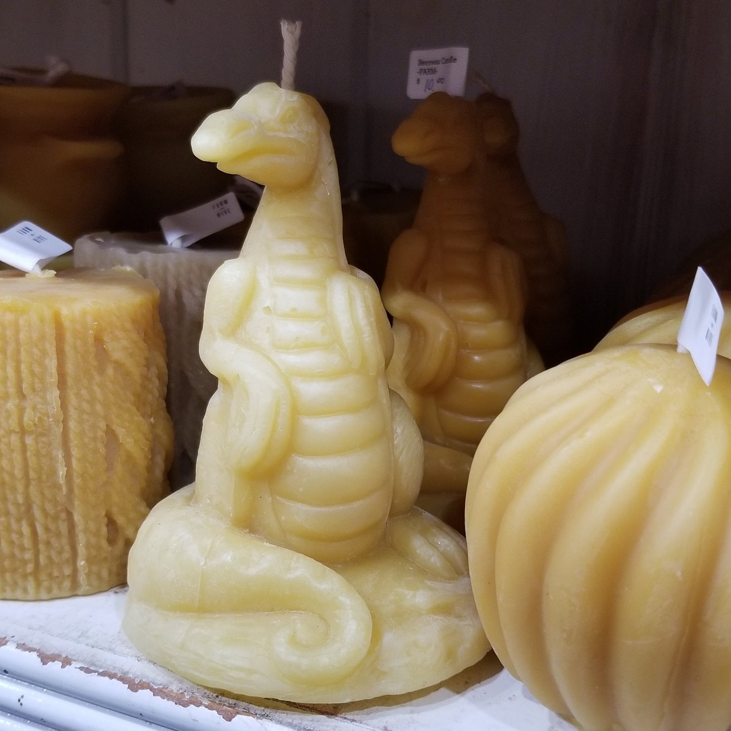 Upright Dragon | Beeswax Candle