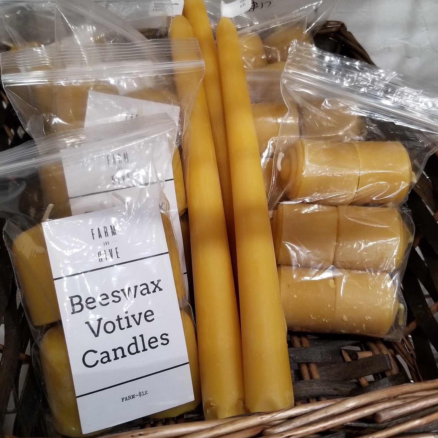 Rustic Votives - 6 pack | Beeswax Candles