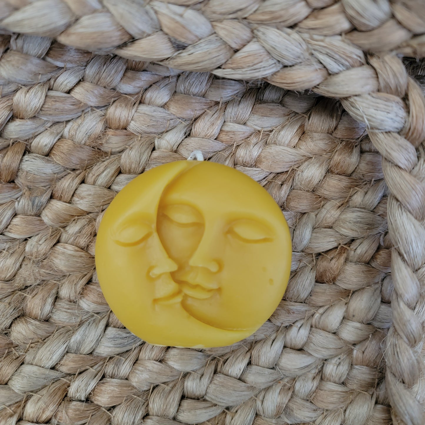 Celestial Sun and Moon Disc | Beeswax Candle