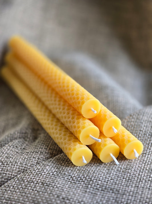 Signature Honeycomb Tapers - Set of 2 | Beeswax Candles