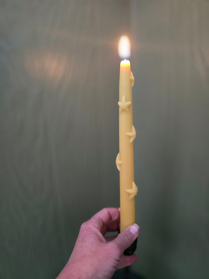 Starfish Tapers - Set of 2 | Beeswax Candles