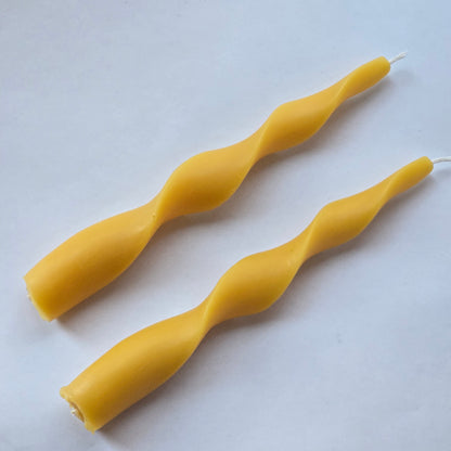 Twilight Twirl Tapers - Set of 2 | Beeswax Candles