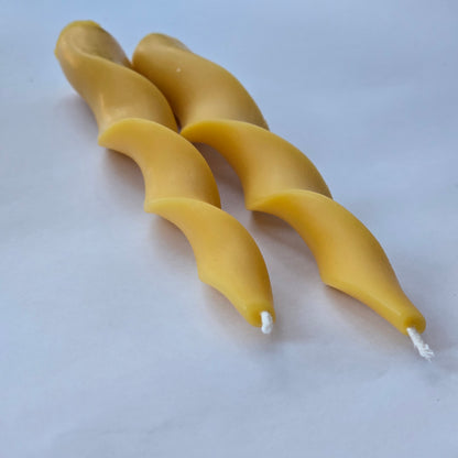 Twilight Twirl Tapers - Set of 2 | Beeswax Candles