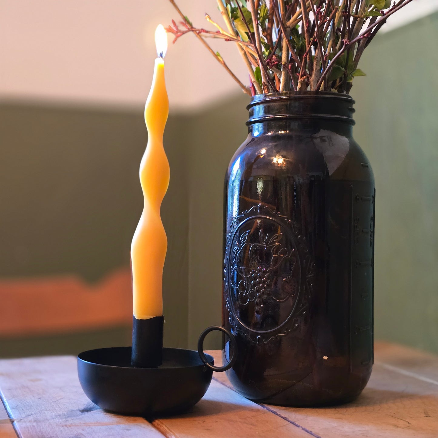 Twilight Twirl Tapers - Set of 2 | Beeswax Candles