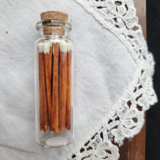 Glass Matches Jar