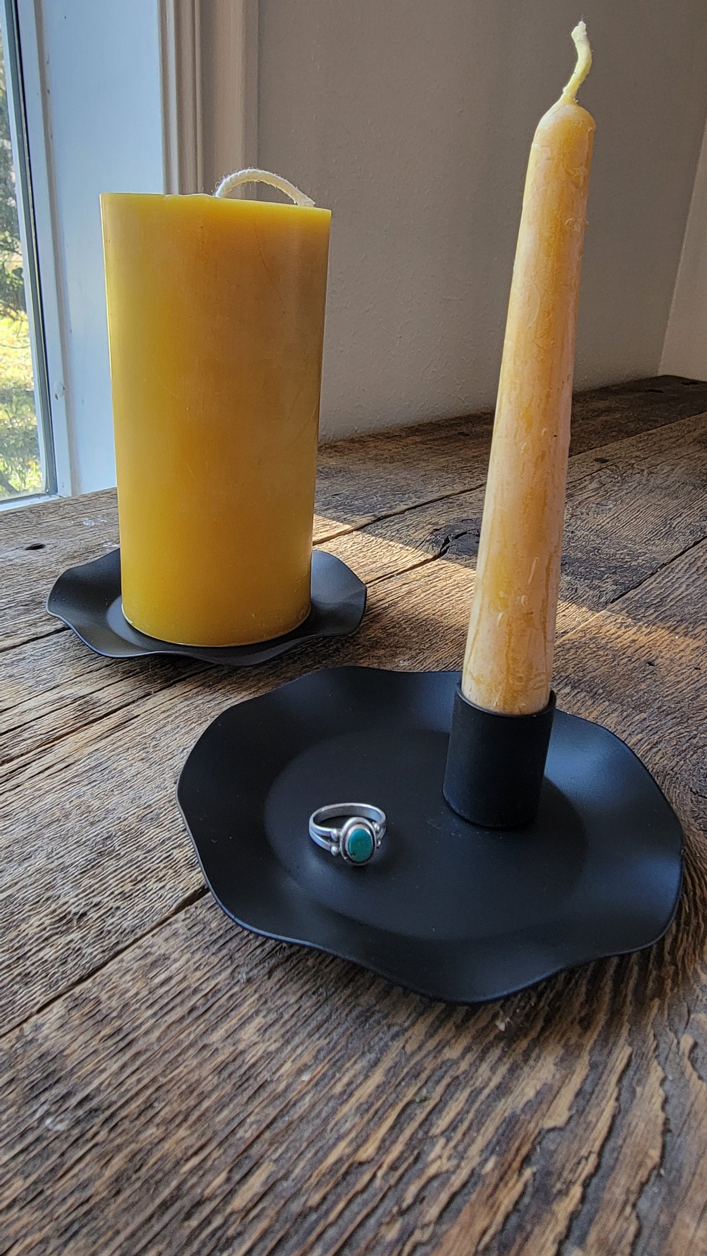 Taper and Pillar Candle plate holder- dual magnetic