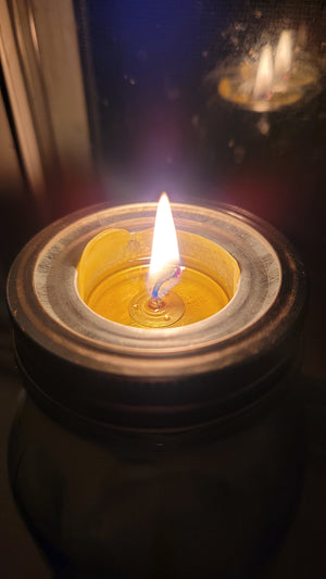 Lights out! - Beeswax candle holder for tealights and votives