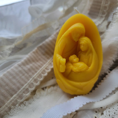 Nativity- Easter Egg Beeswax Candle