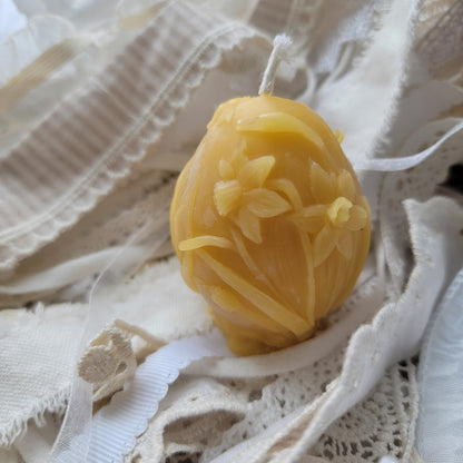 Spring Egg Beeswax Candle