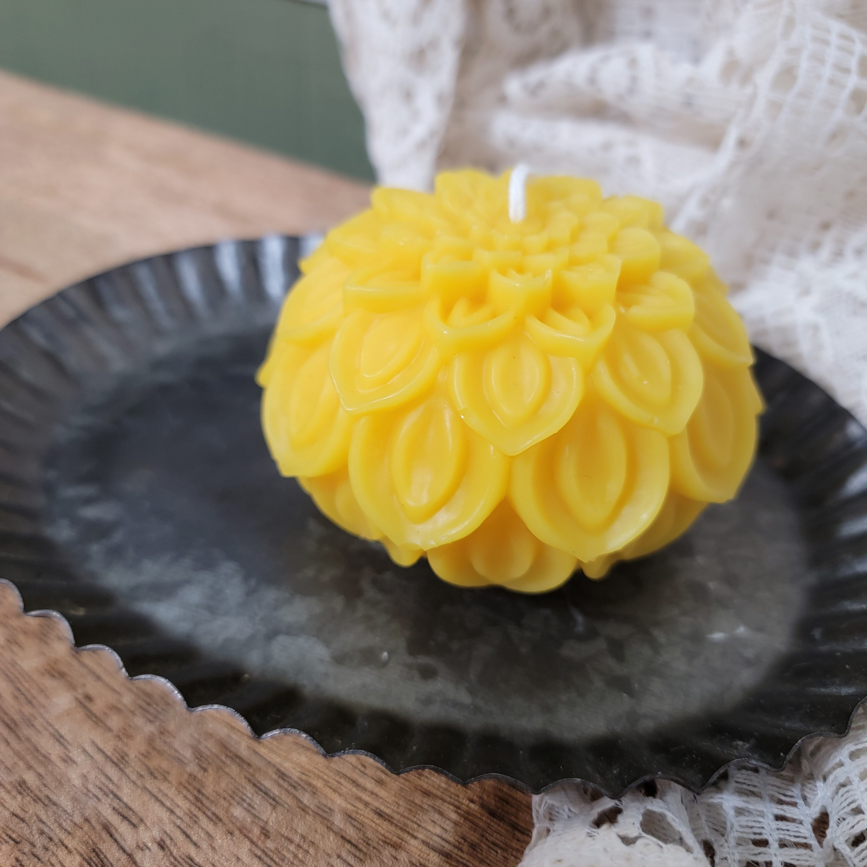 Let it go Lotus Ball beeswax candle