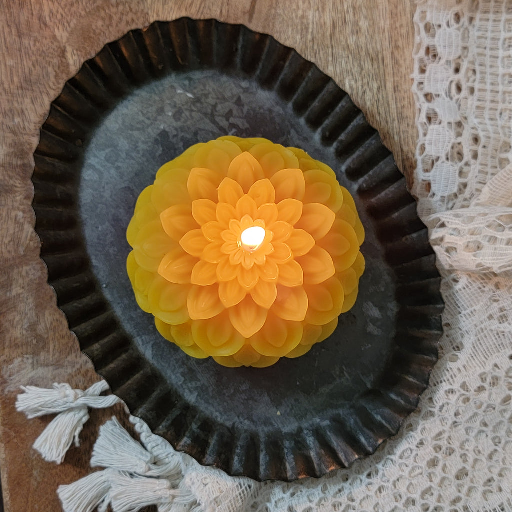 Let it go Lotus Ball beeswax candle