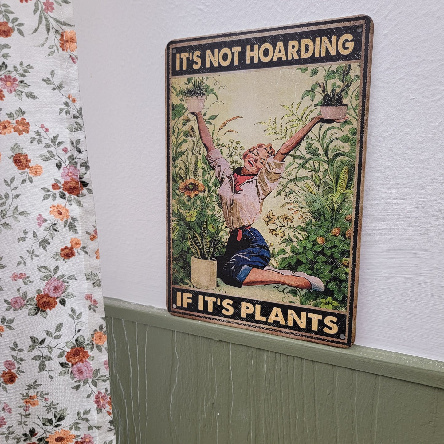 Metal plant hoarding sign