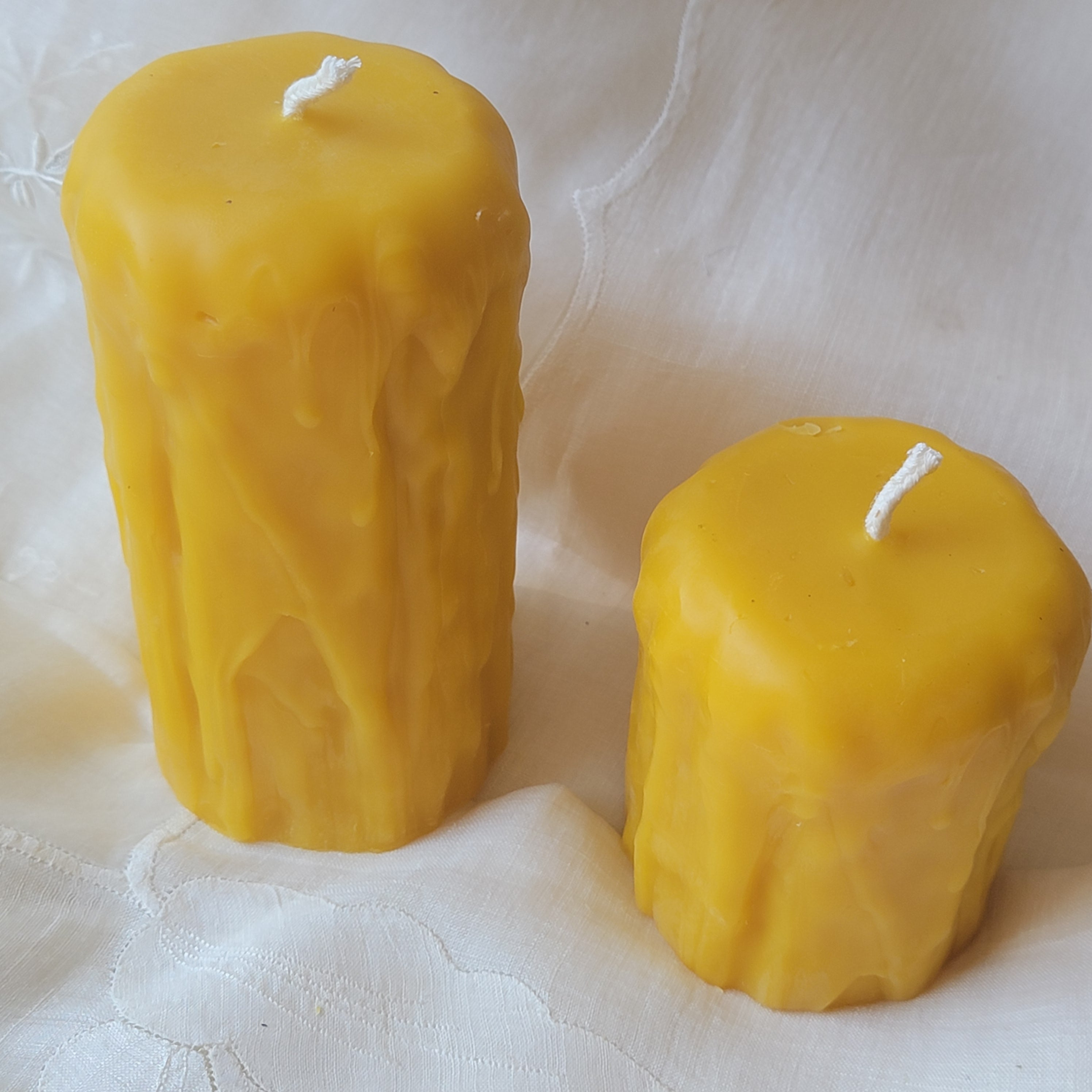 Drippy Pillars Beeswax Candles