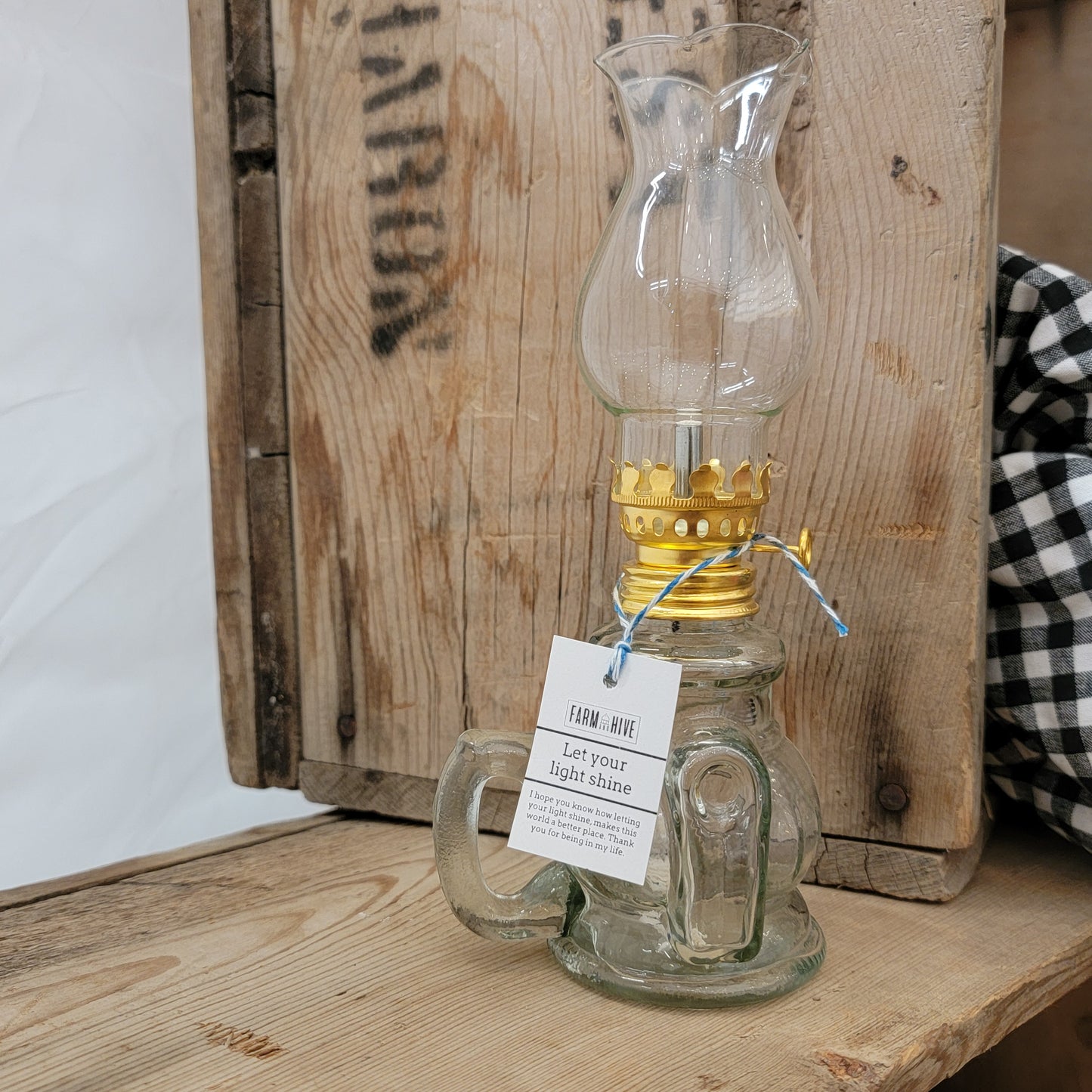 Let your light shine! - Vintage inspired small glass lantern