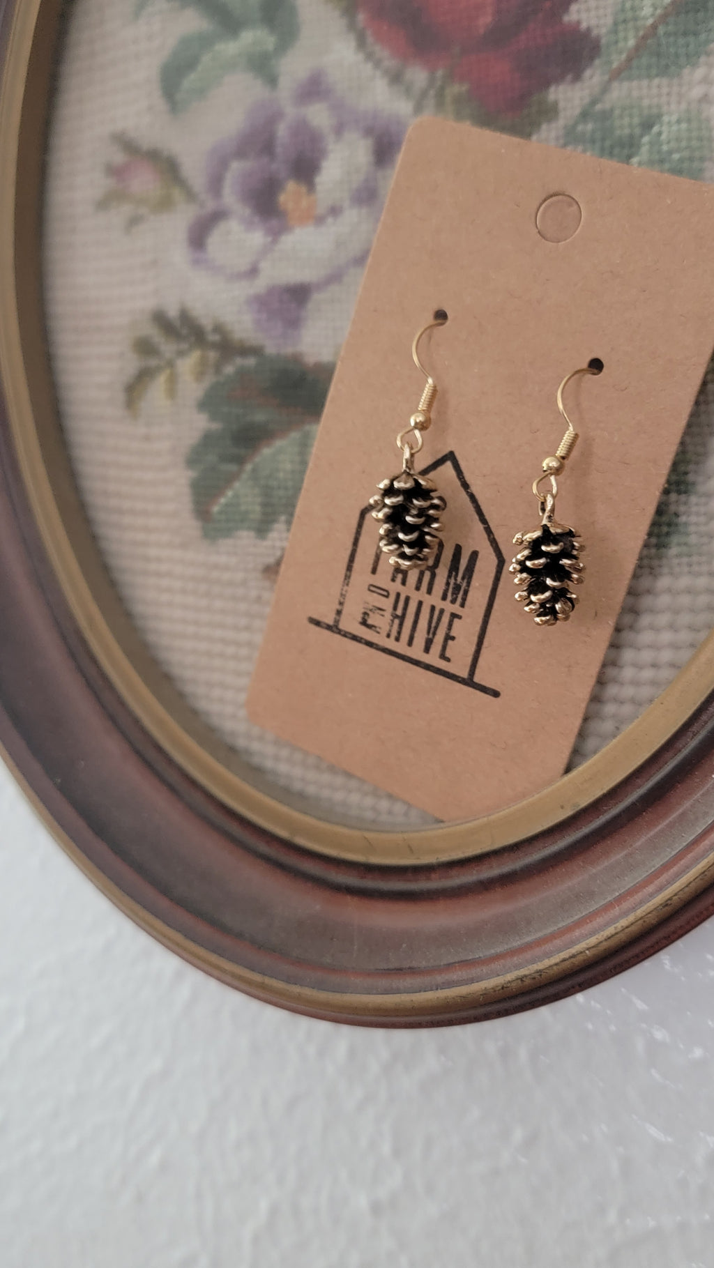 Pinecone earrings