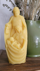 Large Holy Family Nativity Beeswax Candle