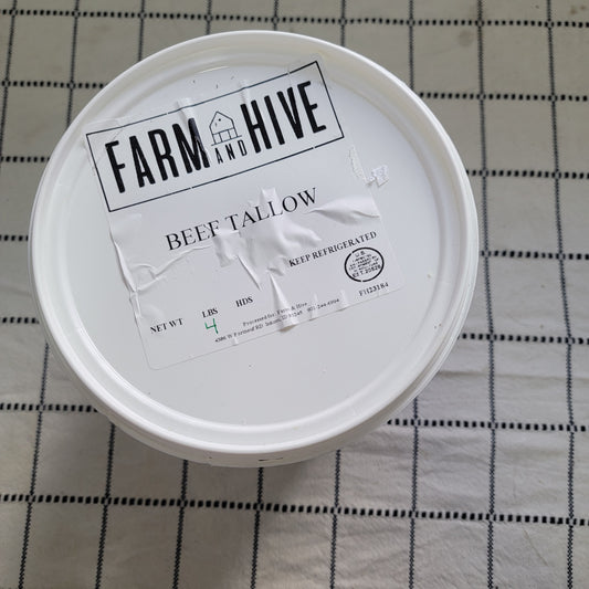 4 lb tub USDA Beef Tallow or Pork Lard