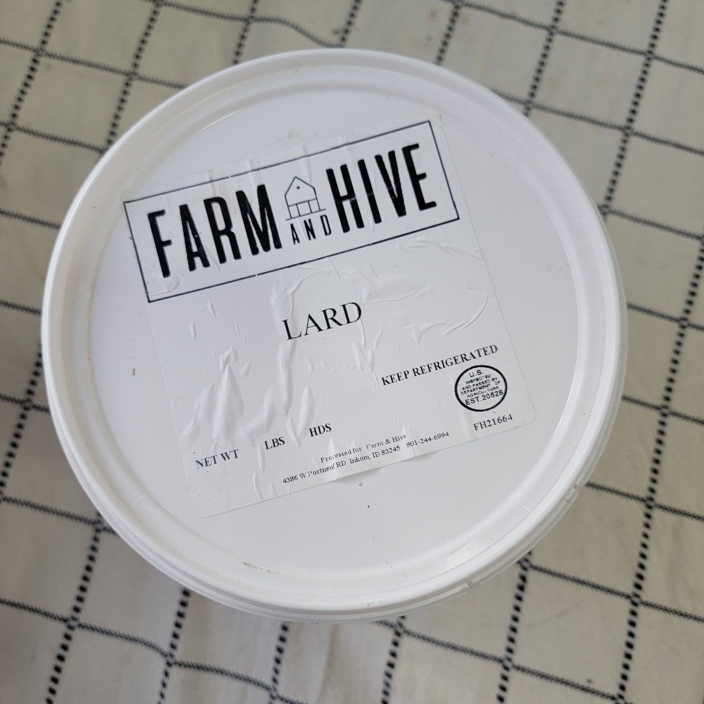 4 lb tub USDA Beef Tallow or Pork Lard