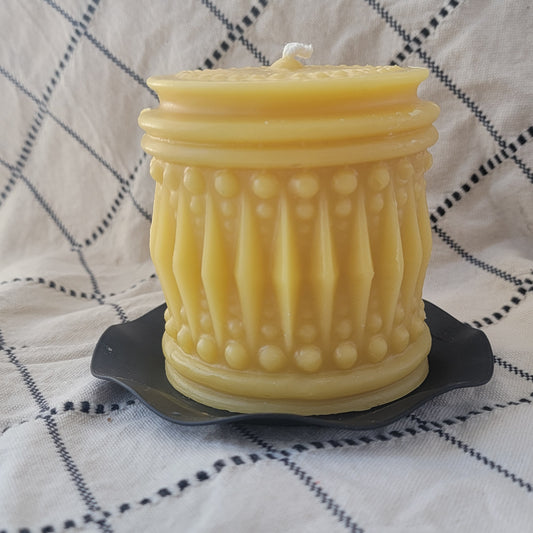 Temple Stone Pillar | Beeswax Candle