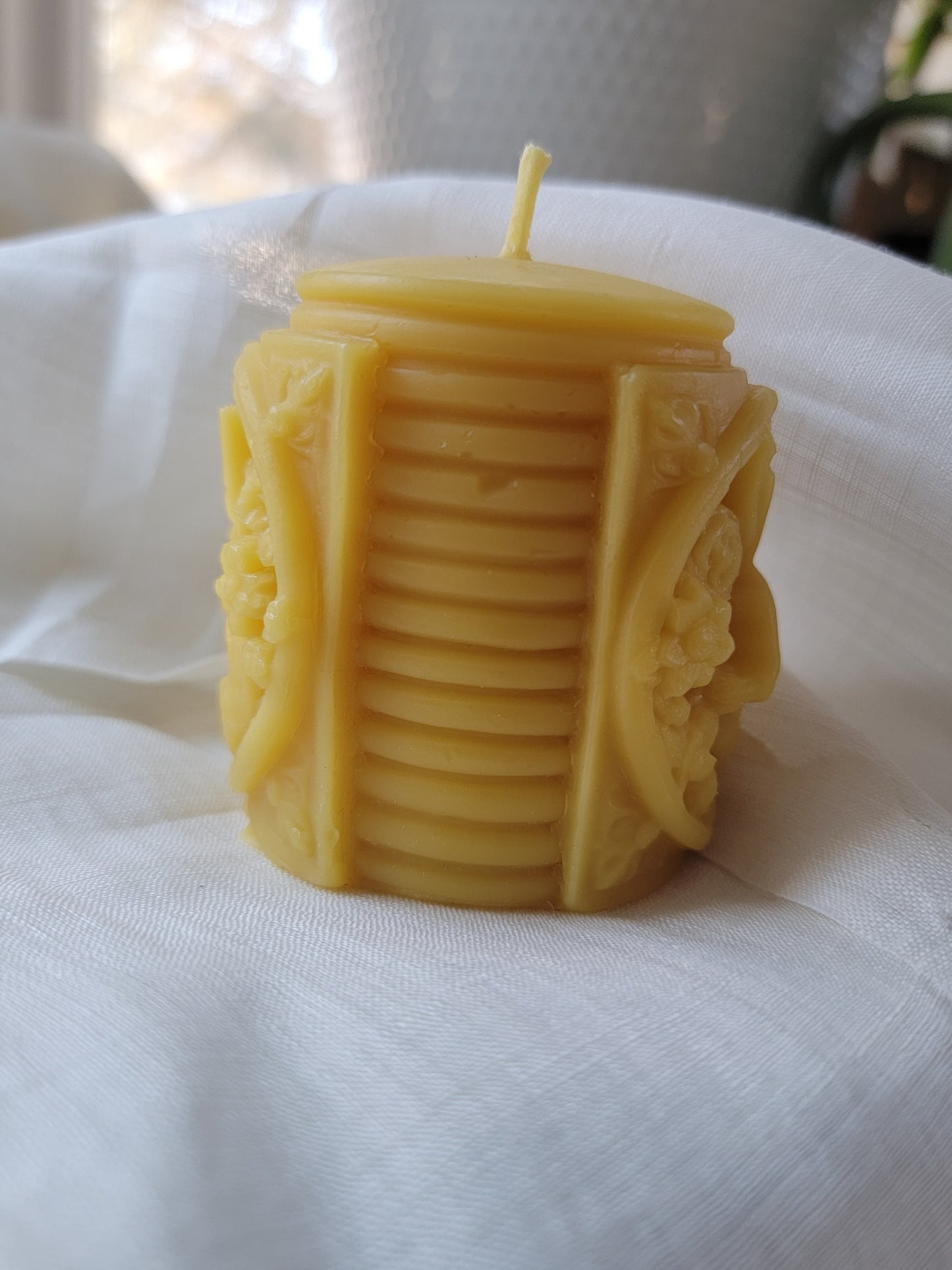 Good Luck Rabbit Beeswax Pillar Candle