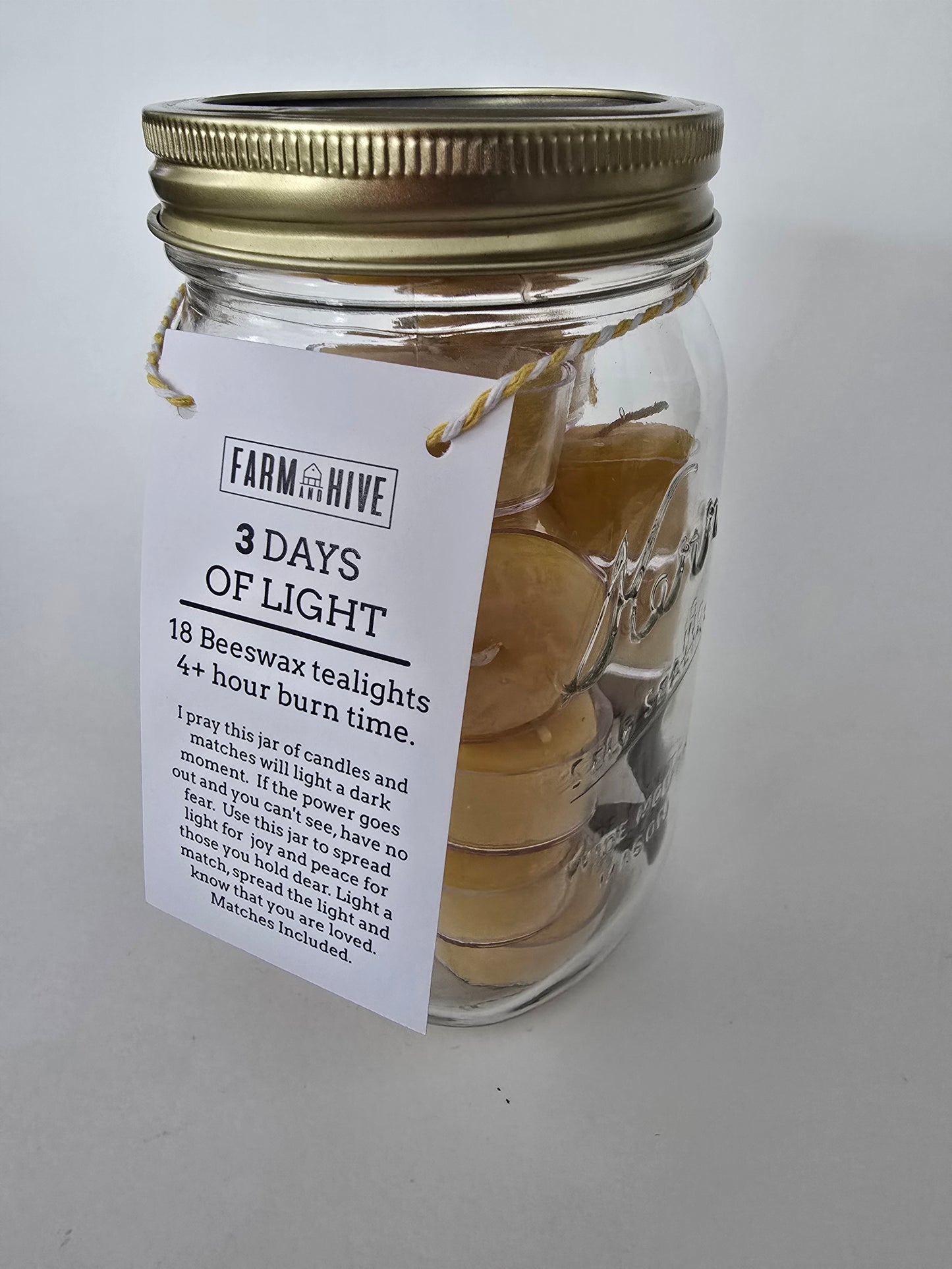 3 days of light jar