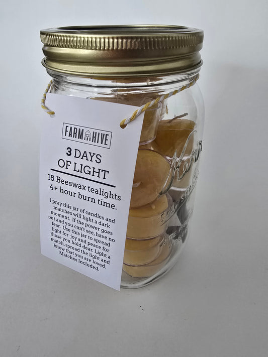 3 days of light jar